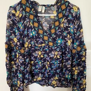 Meadow Rue Anthropologie Floral Top